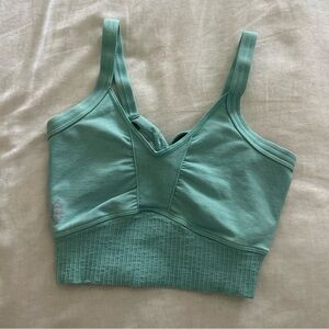 Free People Movement Good Karma Scoop Neck Sports Bra Faded Aqua Blue Sz XS/S